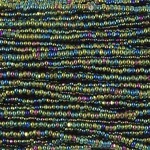 G7C-349 11/0 Charlotte Cut Bead - Dark Green Iris