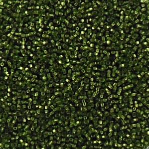G8-244 15/0 Seed - Lt. Olive Green Silverlined