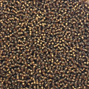 G8-9297 15/0 Seed - Semi-Matte Dk. Brown Silverlined