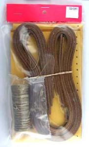 K50-095 Bone Breastplate Kit w/Fringe-Brwn Leather