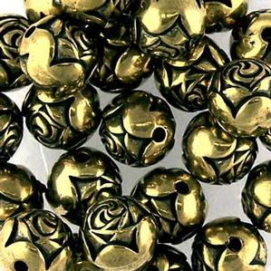 S1-13 9mm Rose Antique Gold Plated