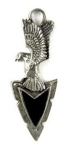 S1-147-001 Eagle Arrowhead with Black Inlay