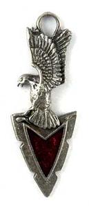 S1-147-117 Eagle Arrowhead with Red Inlay