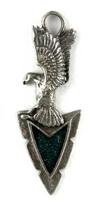 S1-147-158 Eagle Arrowhead with Teal Inlay