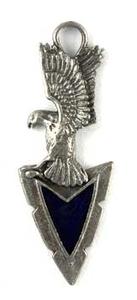 S1-147-168 Eagle Arrowhead with Cobalt Inlay