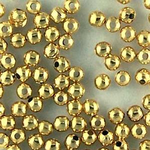 S1-47 3mm Gold Plated Round Bead