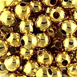S1-49 5mm Gold Plated Round Bead