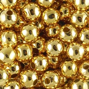 S1-50 6.5mm Gold Plated Round Bead