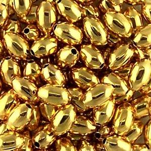 S1-71G 5x3mm Gold Plated Melon Beads