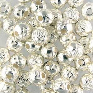 S1-9 6mm Rose Silver Plated