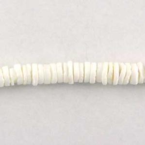 S86-2 8mm White Old Style Clam Strands