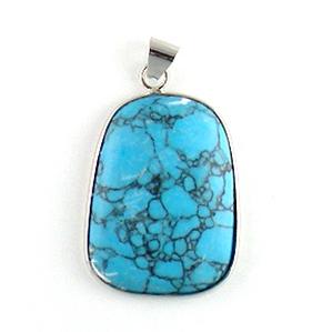 SP-25d Dyed Howlite Stone Pendant