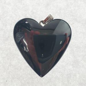 ST100-46 Hematite Fetish - 25mm Puffed Heart