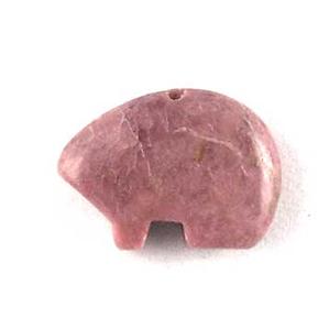 ST30-22 Stone Zuni Bear - Rhodonite