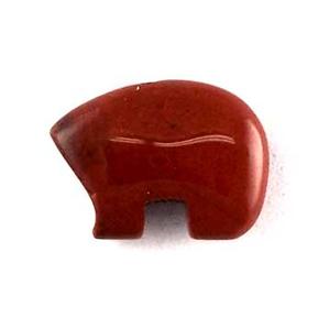 ST30-26 Stone Zuni Bear - Red Jasper