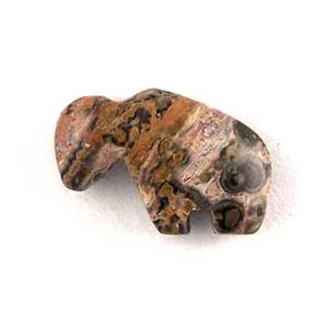 ST31-28 Stone Zuni Buffalo - Leopard Jasper