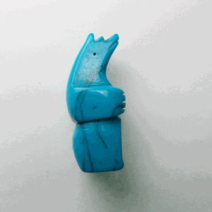 ST34-2 Stone Large Standing Bear - Turquoise