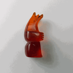 ST34-9 Stone Large Standing Bear - Amber