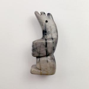 ST35-38 Stone Standing Bear - Picasso Marble
