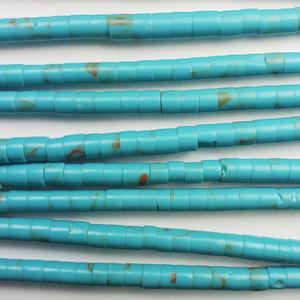 ST53-2 4-5mm Stone Heishi Dyed Turquoise