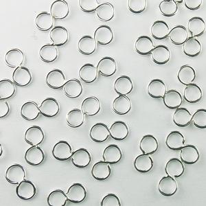 C47 9mmx4mm Sterling Silver Double Loop