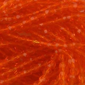 G103-125 3mm Faceted Orange Transparent