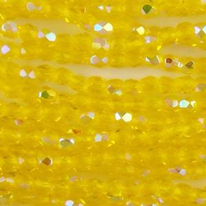 G104-335 3mm Faceted Yellow AB