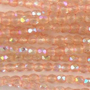 G104-372 3mm Faceted Peach AB