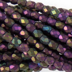G106X-9389 4mm Faceted Matte Purple Iris
