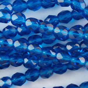 G107-157 6mm Faceted Capri Transparent