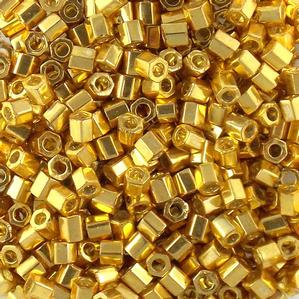 G13-400 8/0 Hex Cut - Gold Metallic