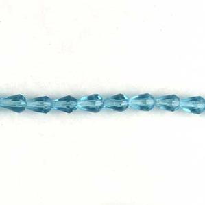 G130-153 Faceted Teardrops - Pale Aqua Transparent