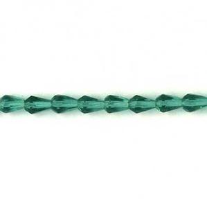 G130-158 Faceted Teardrops - Teal Transparent