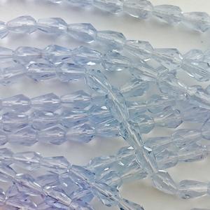 G130-182 Faceted Teardrops - Pale Lavender Trans.