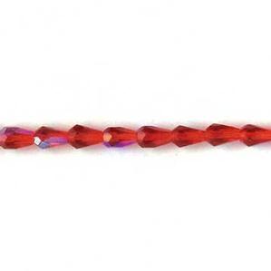 G130-317 Faceted Teardrops - Ruby AB