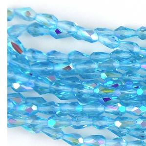 G130-353 Faceted Teardrops - Aqua AB