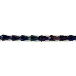 G130-369 Faceted Teardrops - Dark Blue Iris