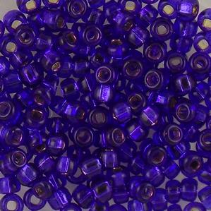G14-289 Pony Bead - Royal Purple Silverlined