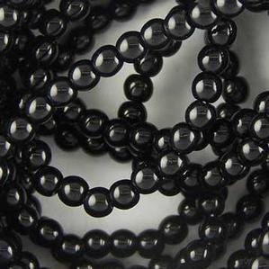 G21-001 4mm Round - Black Opaque