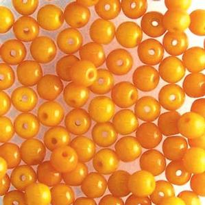 G21-025 4mm Round - Orange Opaque