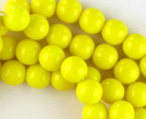 G23-035 8mm Round - Yellow Opaque