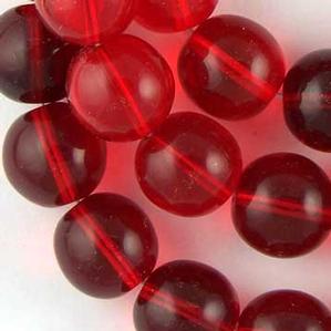 G25-117 12mm Round - Ruby Transparent