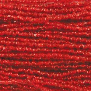 G3/9-217 9/0 3 Cut Red Silverlined