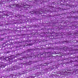 G3/9-585 9/0 3 Cut Crystal/Lavender Colorlined