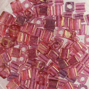 G38-676 4mm Cube Rose-Glow Luster