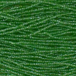 G3/12-643 12/0 3 Cut Lt. Green Transparent Luster