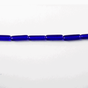 G41-168 14x4mm Glass Hot Dogs-Cobalt 