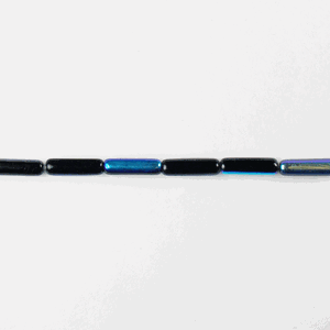 G41-301 14x4mm Glass Hot Dogs-Jet AB