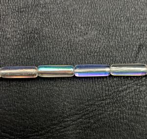 G41-308 14x4mm Glass Hot Dogs-Crystal AB