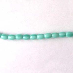 G42-655 5mmx4mm Oval - Turquoise Green Silk